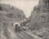 Entering Yellowstone Park, Wyoming. Horse & cart 1895 old antique print