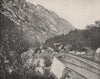 Cottonwood Canyon, Utah. Horse-drawn tramway 1895 old antique print picture