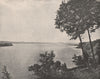 Saratoga Lake, Saratoga, New York 1895 old antique vintage print picture