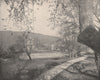 In the Catskill Mountains, New York 1895 old antique vintage print picture