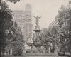 Fountain Square, Cincinnati, Ohio 1895 old antique vintage print picture