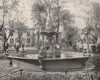 Rice Park, Saint Paul, Minnesota 1895 old antique vintage print picture