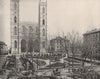 Place d'Armes, Montreal, Canada, Quebec 1895 old antique vintage print picture