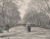 The Mall, Central Park, New York City 1895 old antique vintage print picture