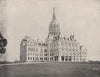 The State Capitol, Hartford, Connecticut 1895 old antique print picture