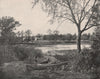 A bay of Lac La Belle, Oconomowoc, Wisconsin 1895 old antique print picture