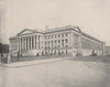 US Treasury Building, Washington DC 1895 old antique vintage print picture