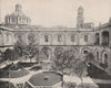 The old convent/Hospital San Hipolito, Mexico City 1895 antique print