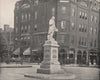 Statue of Benjamin Franklin, Washington DC 1895 old antique print picture
