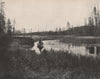 A loop of Thunder Lake, Wisconsin 1895 old antique vintage print picture