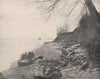 The coast of Lake Michigan, USA 1895 old antique vintage print picture