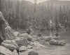 Fen Lake, near Georgetown, Colorado. Rowing boat. Canoe with passengers 1895