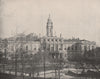 New York City Hall, Lower Manhattan 1895 old antique vintage print picture