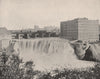 Upper Falls of the Genesee River, Rochester, New York 1895 old antique print