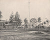 Location of old Fort Wayne, Indiana 1895 antique vintage print picture