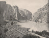 Cliffs of Echo Canyon, Grand River, Colorado 1895 old antique print picture