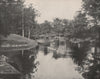 National Soldiers Home lake, Milwaukee, Wisconsin 1895 antique print