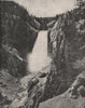 Lower Yellowstone Falls in Wyoming 1895 old antique vintage print picture