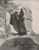 The Balanced Rock, Garden of the Gods, Colorado Springs 1895 old antique print