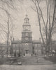 Independence Hall, Philadelphia, Pennsylvania 1895 old antique print picture