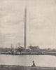 The Washington Monument, Washington DC 1895 old antique vintage print picture
