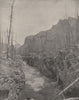 The Devil's Canyon, Banff, Alberta, Canada 1895 old antique print picture