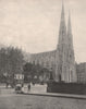 The St Patrick's Cathedral, New York City 1895 old antique print picture