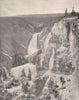 Lower Falls, Yellowstone river, Wyoming 1895 old antique vintage print picture