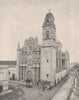 La Santisima Church, Mexico City 1895 old antique vintage print picture