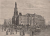 The Town Hall and St. Andrew's Cathedral. SYDNEY. Australia 1888 old print