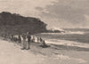 COOGEE Beach. New South Wales. Australia 1888 old antique print picture