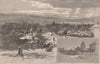 BATHURST. New South Wales. Australia 1888 old antique vintage print picture