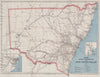 NEW SOUTH WALES. Railway Post Telegraph routes offices 1886. MACDONALD 1888 map