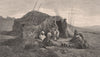 A native Wurley. Australia 1888 old antique vintage print picture