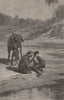 The Discovery of King by E.J. Welch. South Australia 1888 old antique print