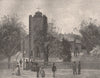 Trinity Church, North Terrace. ADELAIDE. Australia 1888 old antique print
