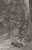 The Death of Kennedy. Western Australia 1888 old antique vintage print picture