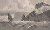CAPE PILLAR. Tasmania. Australia 1888 old antique vintage print picture