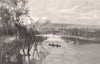 ADELAIDE, from the river Torrens. South Australia 1888 old antique print