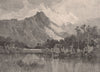 MOUNT KING WILLIAM. Tasmania. Australia 1888 old antique vintage print picture