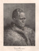 The Maori King. New Zealand 1888 old antique vintage print picture