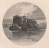 Shakespeare Head, MERCURY BAY. New Zealand 1888 old antique print picture
