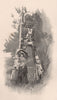 Carved Gateway of an Old Pah. New Zealand 1888 antique print picture