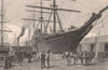 Queen's Wharf.- Loading Frozen Mutton. WELLINGTON, New Zealand 1888 old print