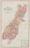 Large map of 'Middle Island New Zealand'. Chatham/SOUTH ISLAND. GARRAN 1888