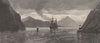 The FRENCH PASS. New Zealand 1888 old antique vintage print picture