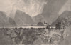 PICTON, Queen Charlotte sound. New Zealand 1888 old antique print picture