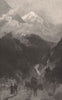 The OTIRA Gorge. New Zealand 1888 old antique vintage print picture