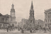 Cargill Monument. DUNEDIN. New Zealand 1888 old antique vintage print picture