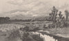 Harvesting on the TAIERA PLAIN. New Zealand 1888 old antique print picture